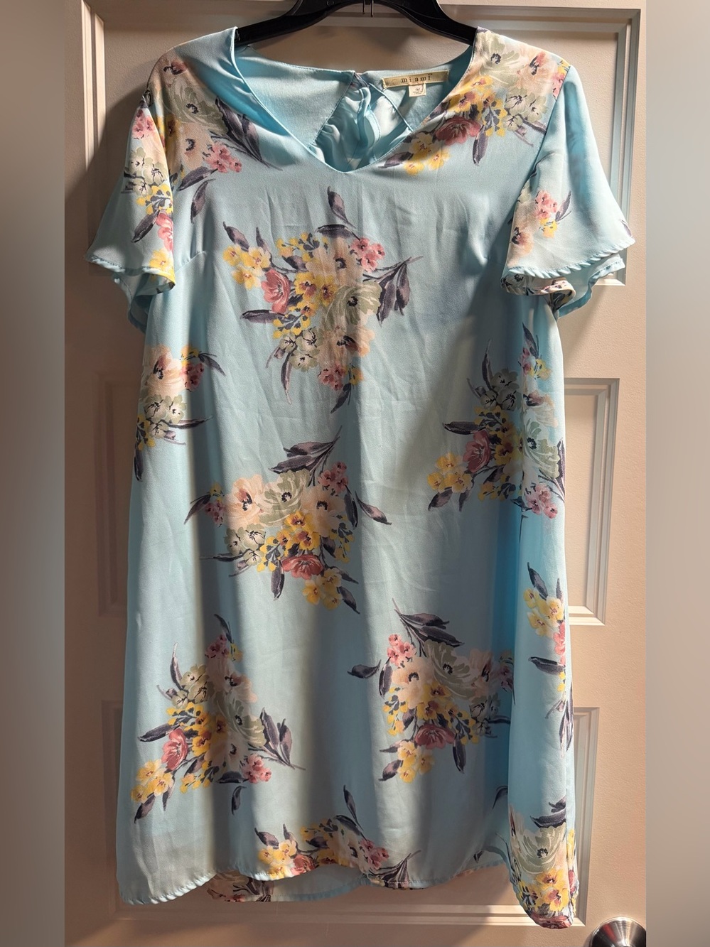 Mi Ami Blue Floral Print Dress